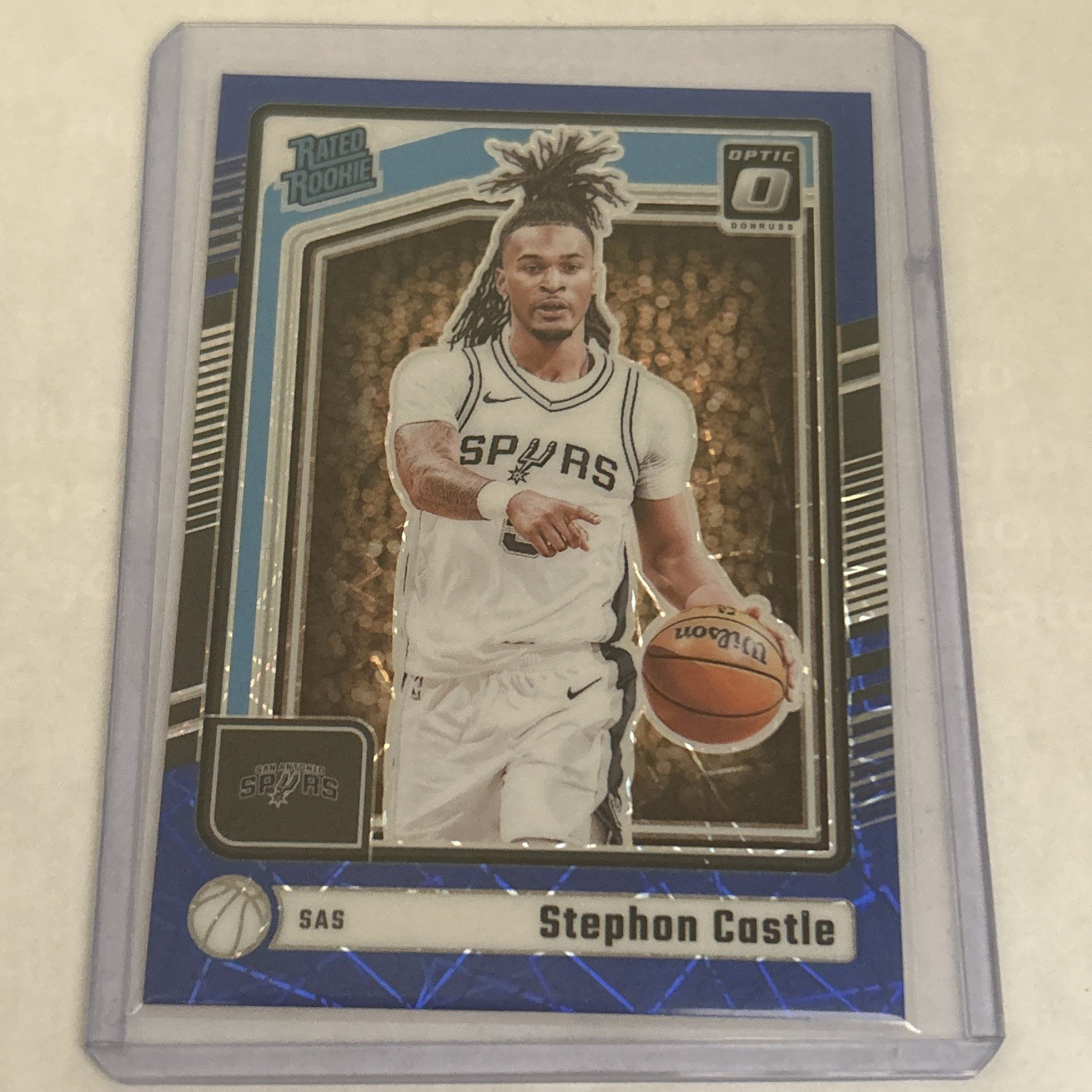 2024-25 Donruss Optic #254 Stephon Castle Blue Velocity