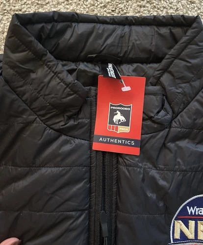 Men’s Black Wrangler NFR Las Vegas 2021 Puffer Jacket (2XL)(NWT) image 3