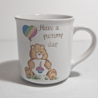 Care Bears Vintage 1982 Birthday Bear  Have A Yummy Day  Mug Coffee Cup