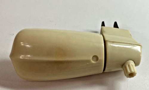 Vintage Beige Plug in night Light mid century unique vertical posistioned