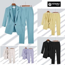 Completo Donna Pantaloni Giacca Manica 3/4 Woman Trousers Jacket Set SETWOM06