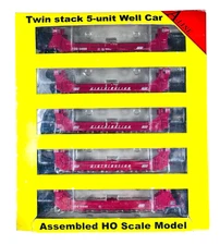 #47607-01 InterMountain 1/87 HO SOO Line Twin Stack Container Car 5-Car Set