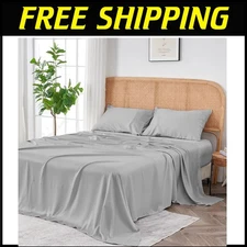 Oeko-Tex Certified Cooling Sheets - AiryWeight 3pc Tencel Sheet Set, Queen Dove