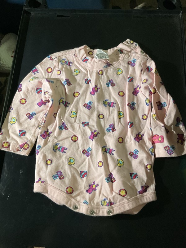 Vintage Disney Store Romper Body Suit Size 24M - Toy Covered - Pink