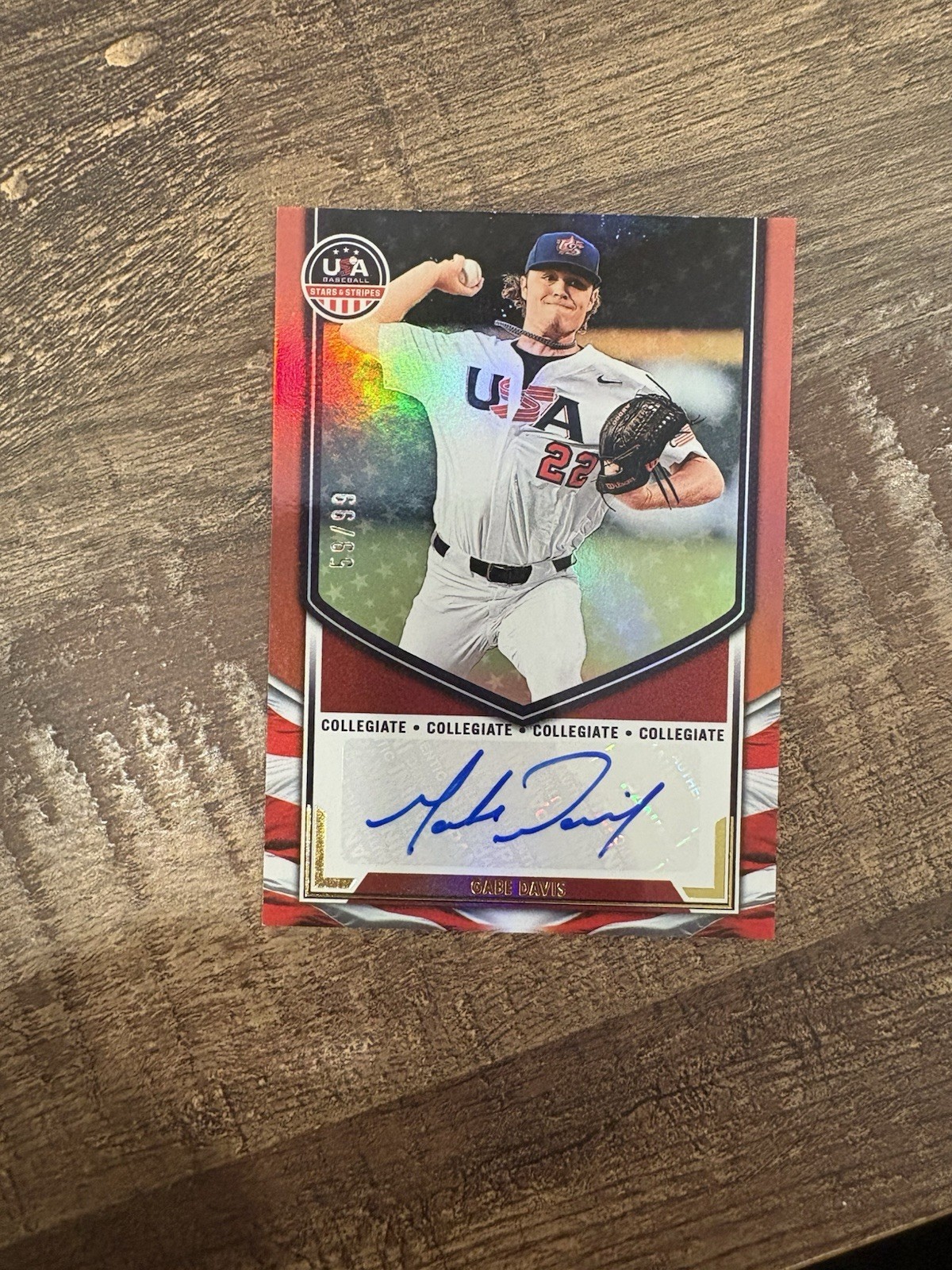 2025 Panini Stars and Stripes - Gabe Davis Red Auto /99 White Sox