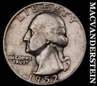 1952-D Washington Quarter- Silver- Scarce Better Date No Reserve #J1667
