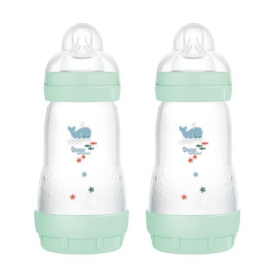 MAM Easy Start Anti-Colic Babyflasche 260ml 2 Stk | Neugeborene | Blau |