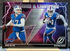 JOSH ALLEN / STEFON DIGGS 2023 Panini Zenith #3 THUNDER & LIGHTNING Bills