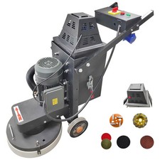220V Concrete Floor Grinder Sander Polisher with Dust Suction Fan Width:14.9in