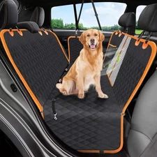 VICTOPER DOG CAR SEAT COVER - ORANGE/BLACK