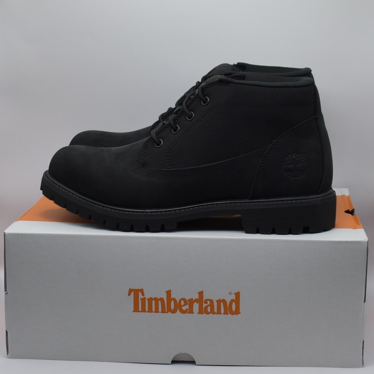 Timberland Heritage Mid Lace Chukka Boot TB0A431HW05 Black Nubuck Men\'s Size 8.5 Timberland Aerocore Black Leather Chukka High Top Boots Mens  main image 2
