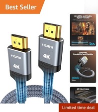 6.6 ft HDMI Cable for Stunning 4K Audio/Video - Durable  Reliable