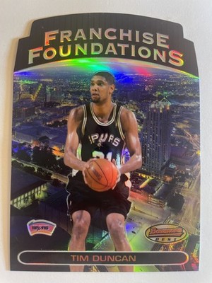 1999-00 Bowman's Best Franchise Foundations Refractor Tim Duncan FF02 Spurs
