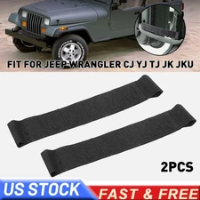 2X New Black Door Limiting Check Strap Firm For Jeep Wrangler CJ YJ TJ JK JKU