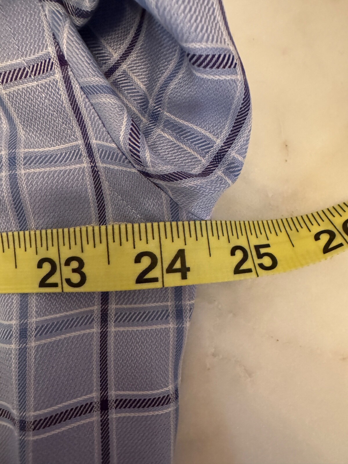 Robert Talbott Blue Plaid Pattern Shirt - Size L … - image 13