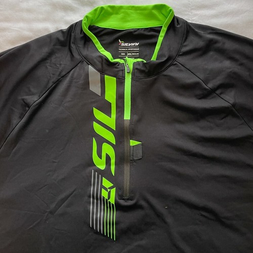 SILVINI Mens TURANO Cycling Jersey Shirt Size 6XL Black Green Mountain Bike - Picture 3 of 12