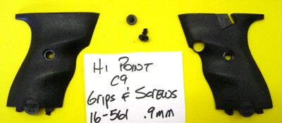 HI POINT MODEL C YEET CANNON 9 GRIP SET+ SCREWS FROM A WORKING PISTOL  #16-561