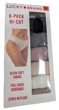 Lucky Brand Women's M 6 Pack Hi-Cut Panties