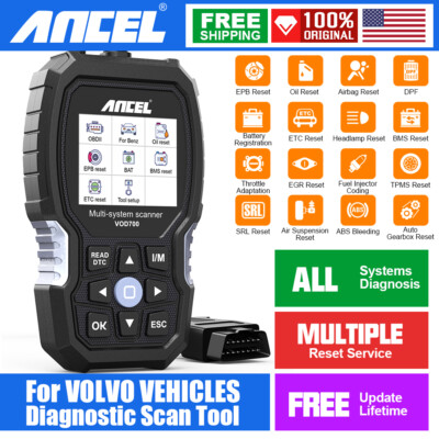 Ancel VOD700 OBD2 Scanner Diagnostic Tool All System Fit For VOLVO ABS SAS TPMS