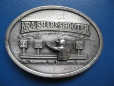 Vintage NRA Sharpshooter Made in USA Belt Buckle