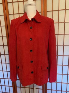 red suede blazer