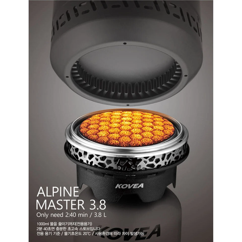 KOVEA ALPINE MASTER 3.8 Olla Portátil Todo en Uno para Estufa y Copel Camping Peces Foto 3 de 4