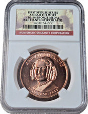 NGC 2010 Brilliant Uncirc First Spouse Series Abigail Fillmore Bronze Medal