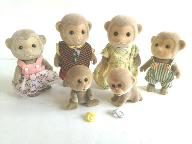 sylvanian families monkey twins
