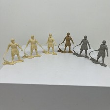 Lot Of 6 Marx vintage 1960's Ben Hur Figures Cream Gray and Tan Slave Master