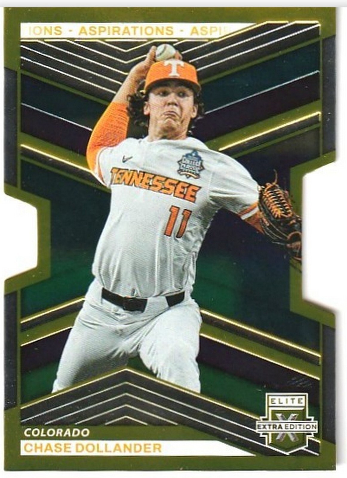 2023 ELITE EXTRA EDITION CHASE DOLLANDER GOLD ASPIRATIONS DIE CUT #41  #ed /24