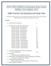 SHRM 2025-2026 CP & SCP Practice Exam Workboo...