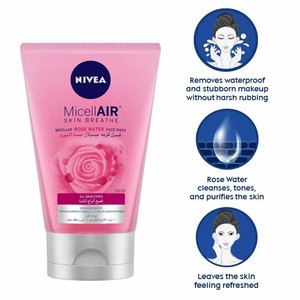 nivea rose care face wash