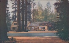 Piercy, CA: Hartsook Inn Main Lodge, Redwoods - Vintage California Postcard