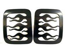 Fits 2004-2012 Chevy Colorado Extended Cab Quarter Window Cover Louvers Flames Fits 2004-2012 Chevy Colorado Extended Cab Quarter Window Cover Louvers Flames