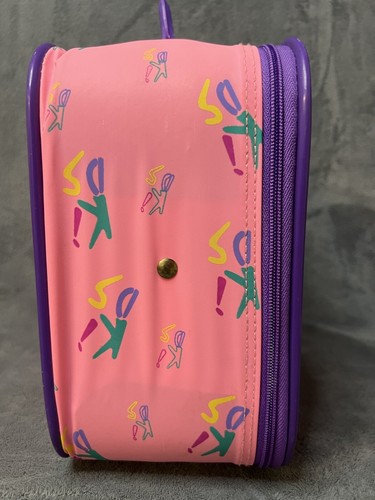 Vintage Kids Suitcase Bag 80’s 90’s Pink Purple Retro - Picture 4 of 13
