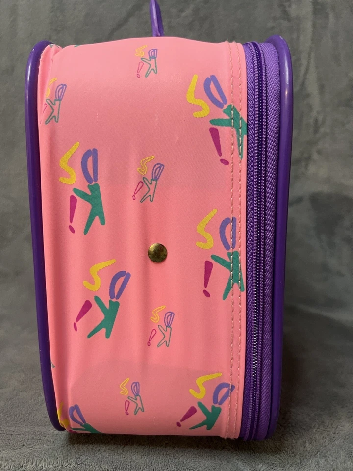 Vintage Kids Suitcase Bag 80’s 90’s Pink Purple Retro - Image 4 of 4