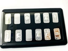 Element Card & 12g Designs Silver Bullion Bars Holds Gold Fine Silver 1g Bars  