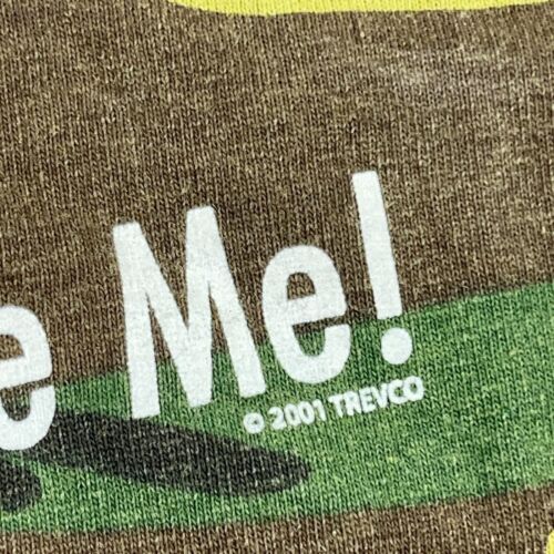 Vintage Camo Shirt Men Large Green Tee 90s Y2K USA Army Skate Joke Funny Ringer - Picture 5 of 10