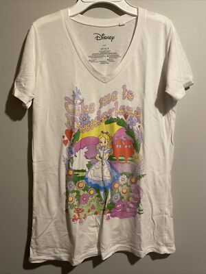 Women s Disney Alice In Wonderland Take Me To Neverland T-Shirt Size Large