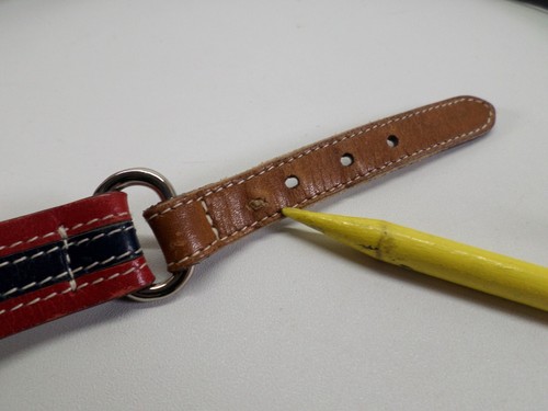 Coach Leather Belt 28 30 Small Red Blue Brown 3969 - Picture 7 of 12