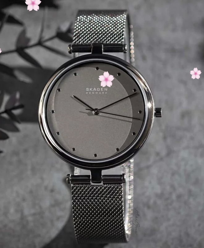 Skagen Women\'s Tanja Three-Hand Gunmetal Steel Mesh Watch (Model: SKW2829) Skagen | Accessories | Skagen Womens Tanja Threehand  main image 2
