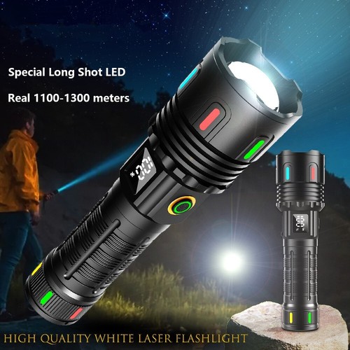 Linterna LED Recargable Alta Potencia Luz Fuerte Fluorescente Antorcha Táctica - Imagen 6 de 10