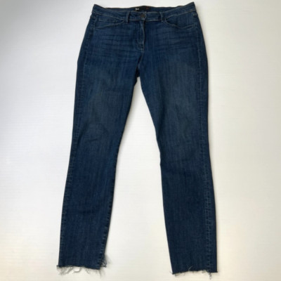 3x1 Jean Women 29 Mid Skinny 31x28 Blue Zip Raw Slit Hem Denim NYC Work Core Ex