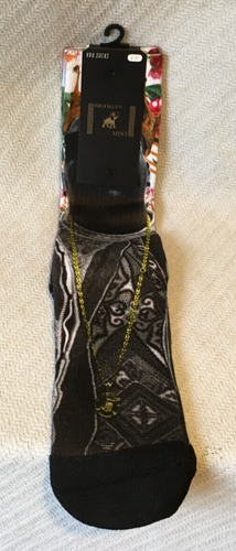 1 PAIR OF BROOKLYN MINT KRU SOCKS UNISEX SIZZE 6-12 FLORAL ROSE DESIGN NWT