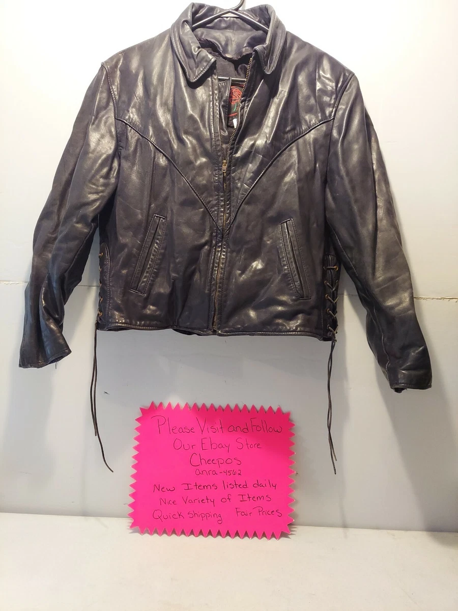 Fashions By Rose Leather Jacket Size 12 | eBay