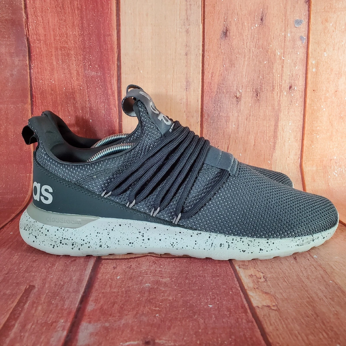 Adidas Mens Lite Racer Adapt 3.0 FZ0953 Gray Running Shoes Sneakers Size 11.5