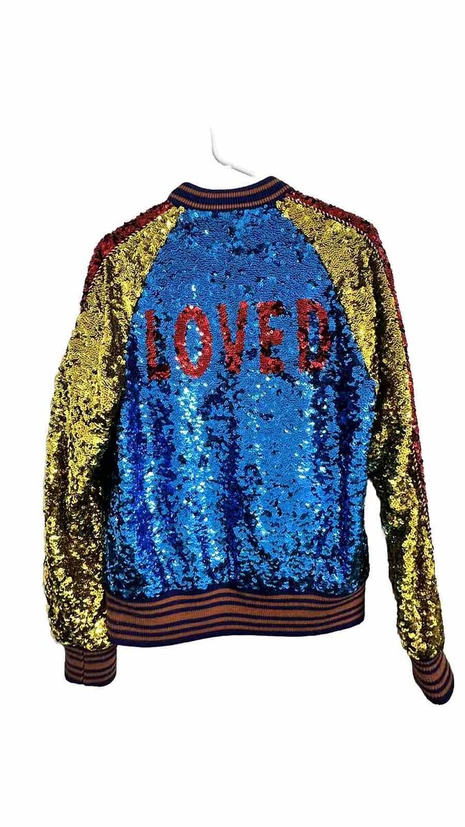 Gucci LOVED Sequin Bomber Jacket Blind For Love Collection Gucci LOVED Sequin Bomber Jacket Blind For Love Collection