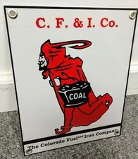 Colorado Fuel Iron Coal company Sign gas oil garage