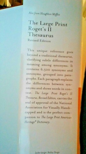 The Large Print American Heritage Dictionary, Revised Edition Hardcover - Picture 4 of 4