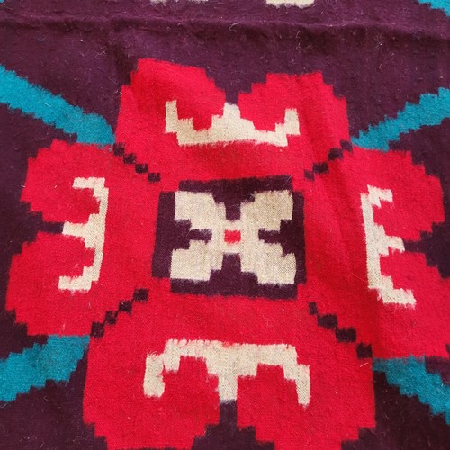 Vibrant Moroccan Handmade Wool Rug Red Yellow Flower Fringe Tribal Berber Carpet - Picture 11 of 24